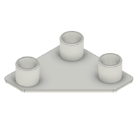 60-090-2 MODULAR SOLUTIONS POLYAMIDE PART END CAP 45MM X 45MM MITER CORNER LIGHT GRAY